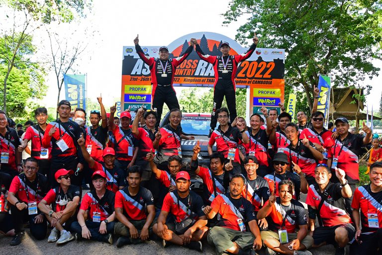 El equipo Mitsubishi Ralliart participó, llegando primero, en el Asia Cross Country Rally (AXCR) 2022