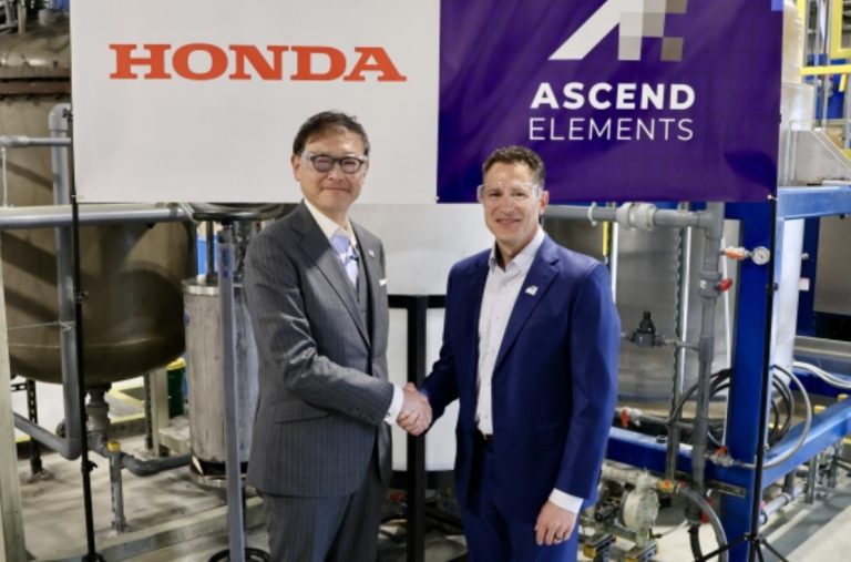 Honda y Ascend Elements llegan a un acuerdo básico para colaborar hacia la adquisición estable de recursos de baterías de iones de litio recicladas en América del Norte