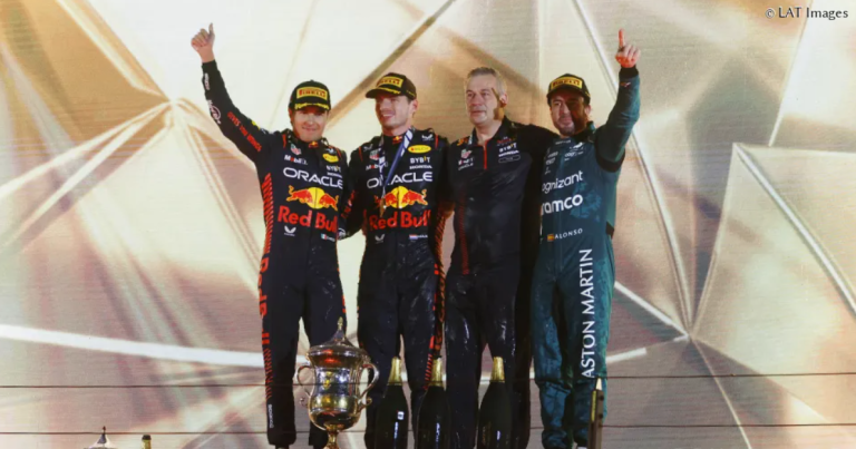 Red Bull inicia 2023 con un doblete en Baréin y Alonso sube al podio