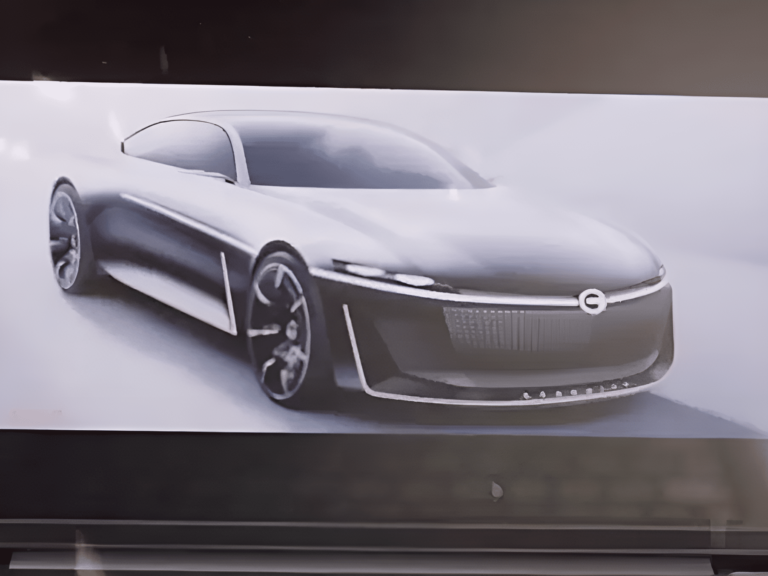 Un primer boceto del sedán conceptual de Huawei y GAC Trumpchi fue expuesto en China
