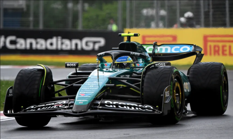 Alonso ingresa en lo más alto de la clasificación en una FP2 inundada por la lluvia