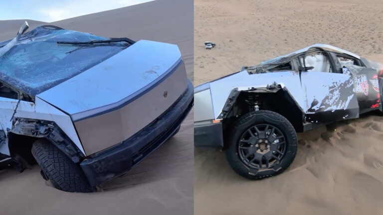 Uno de los pocos Cybertrucks de Tesla en China ya fue destrozado