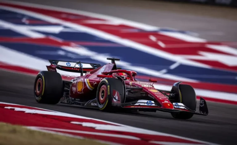 Charles Leclerc lideró el doblete de Ferrari en COTA mientras Lando Norris fue sancionado por su batalla con Verstappen