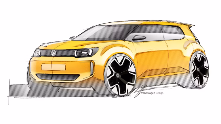 Los bocetos del próximo EV ID.EVERY 1 de VW muestra un estilo único y robusto