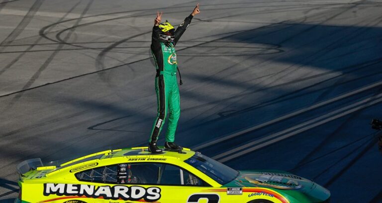 El adelantamiento de Cindric en la última vuelta le da a Talladega una emocionante victoria sobre Preece