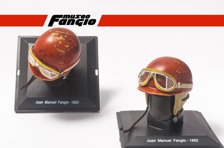 Réplica del casco de Juan Manuel Fangio será subastado con fines benéficos