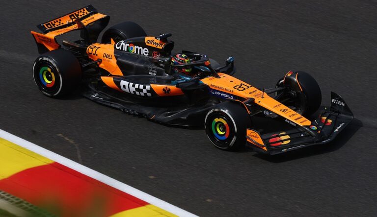 Oscar Piastri sorprende en Spa y lidera los entrenamientos del GP de Bélgica
