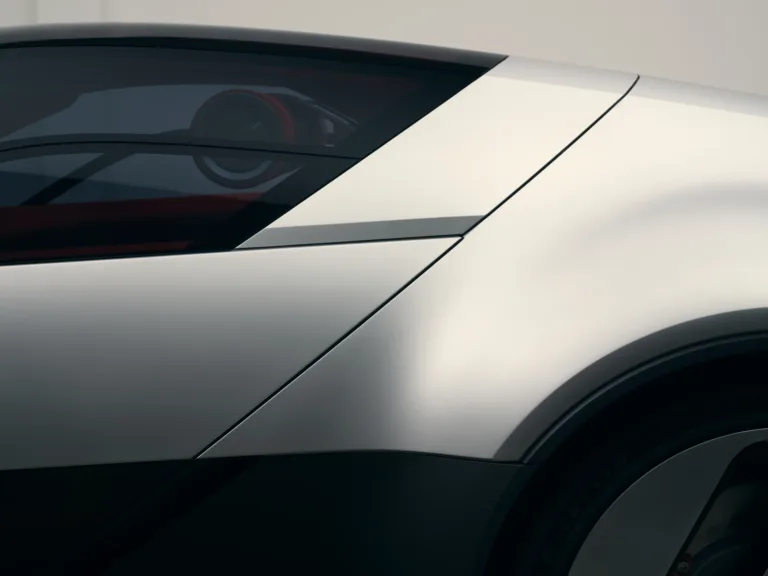 Zona de la cabina del Alpine A310 Vision, con el techo y las ventanillas semitransparentes