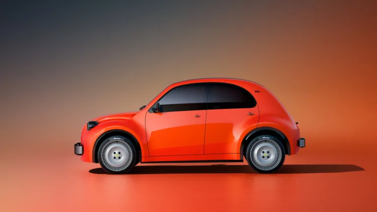 Perfil del Citroën 2 CV Concept, con la silueta redondeada y el techo curvo